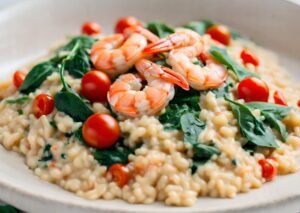 Mehr über den Artikel erfahren Rezept: Garnelen-Rrisotto